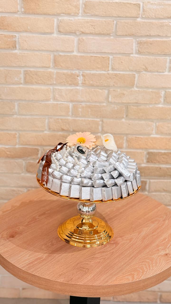 Belgium Chocolate Tray in Silver Wrapping